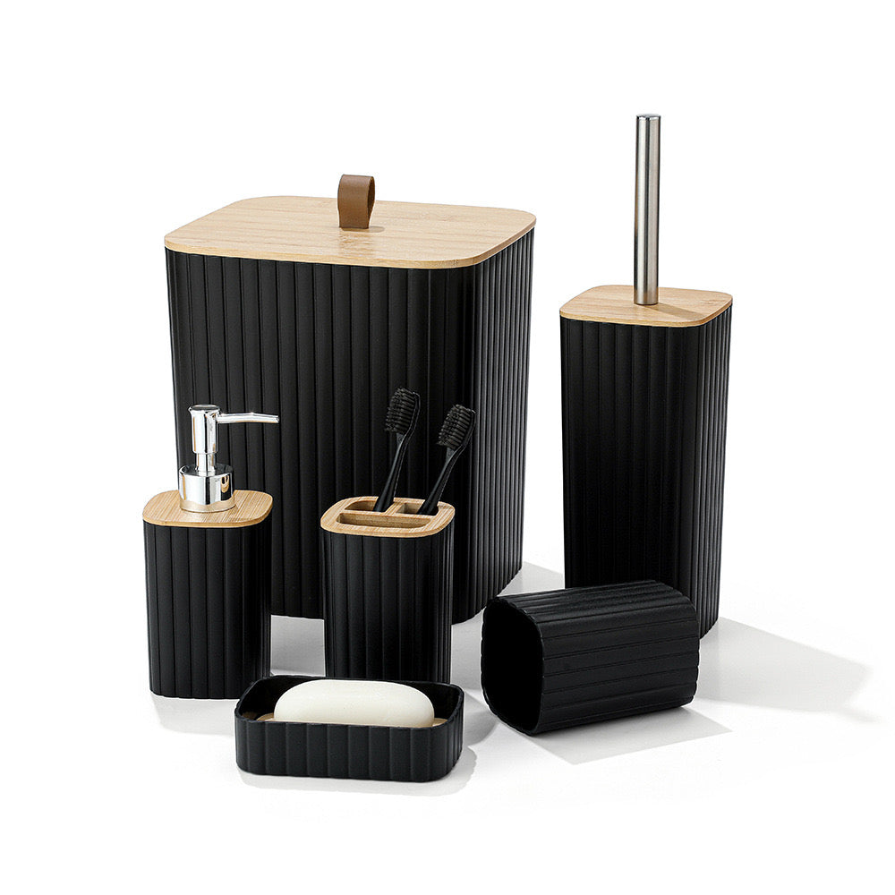 LuxeLine 6-Piece Bathroom Essentials Set