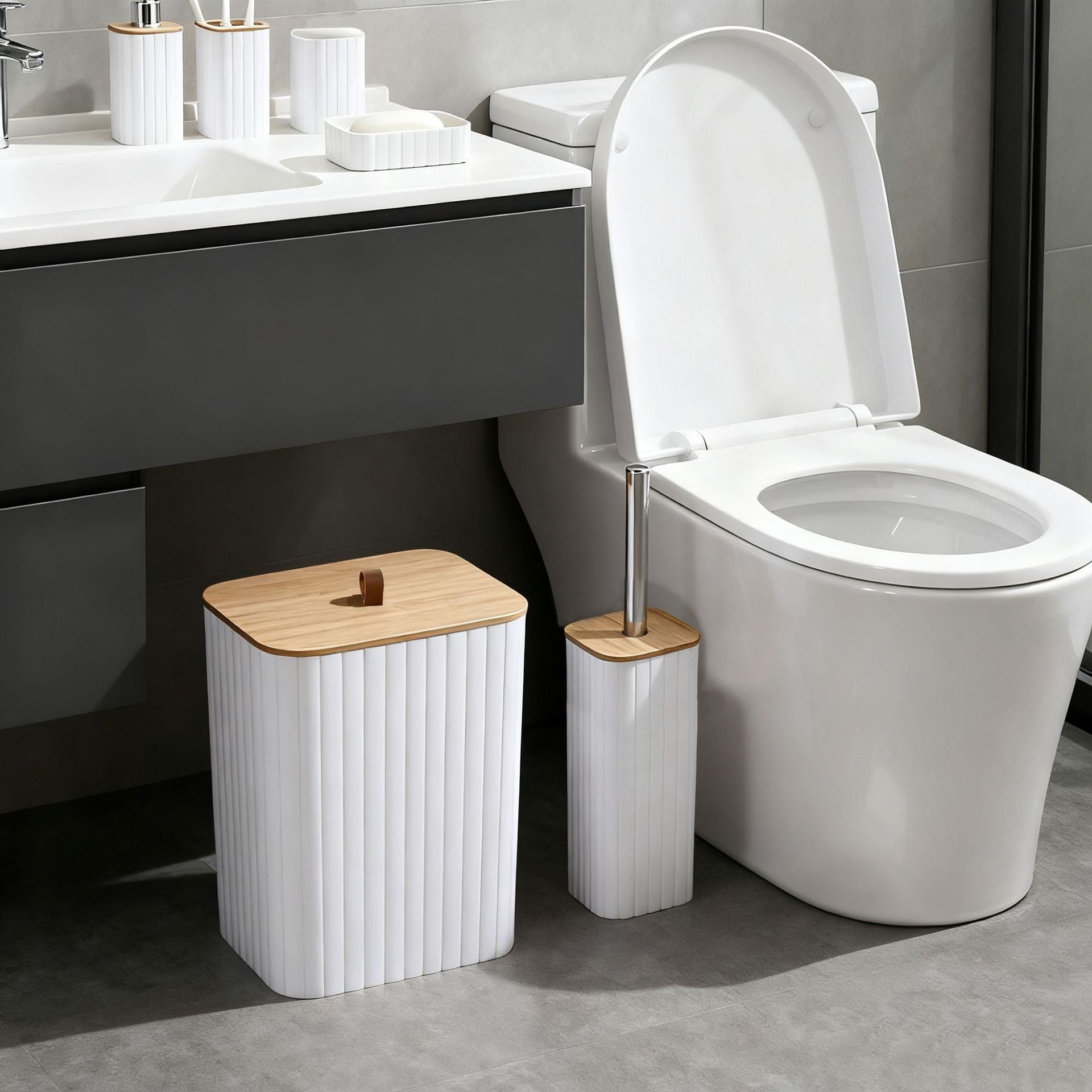 LuxeLine 6-Piece Bathroom Essentials Set