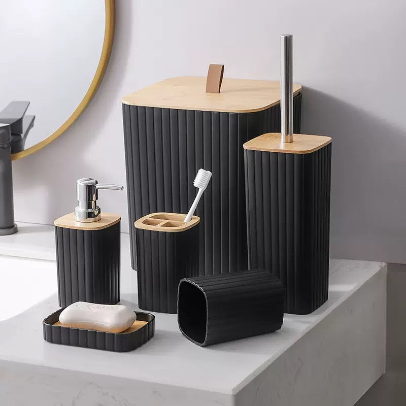 LuxeLine 6-Piece Bathroom Essentials Set