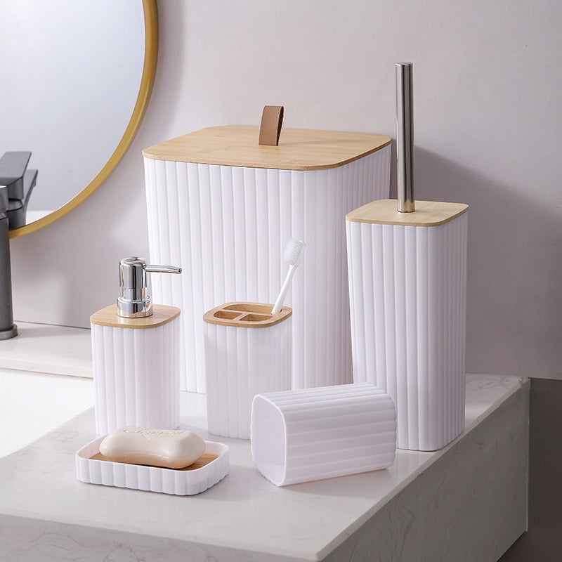 LuxeLine 6-Piece Bathroom Essentials Set