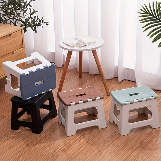 Stylish White Folding Step Stool