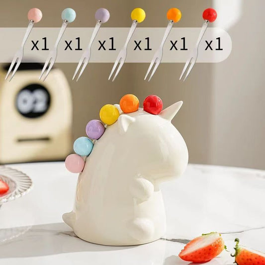 Unicorn Fork Holder with Six
