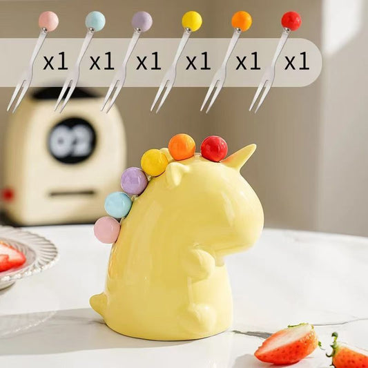Unicorn Fork Holder with Six