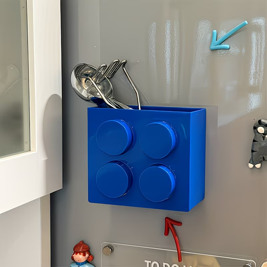 2pcs Colorful Block-Style Refrigerator Side Shelves