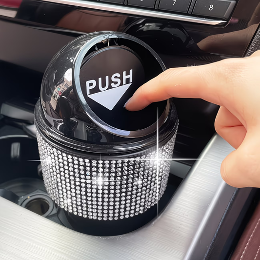 Sparkling Diamond Car Trash Bin