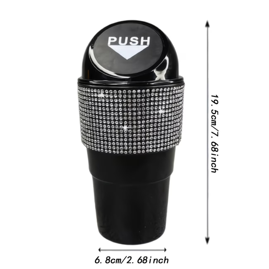 Sparkling Diamond Car Trash Bin