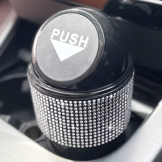 Sparkling Diamond Car Trash Bin
