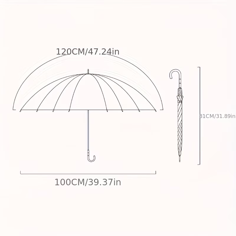 Classic Clear Manual Umbrella
