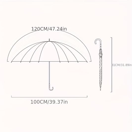 Classic Clear Manual Umbrella