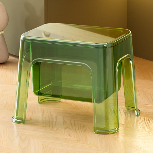 Portable Transparent PET Shoe Changing Stool