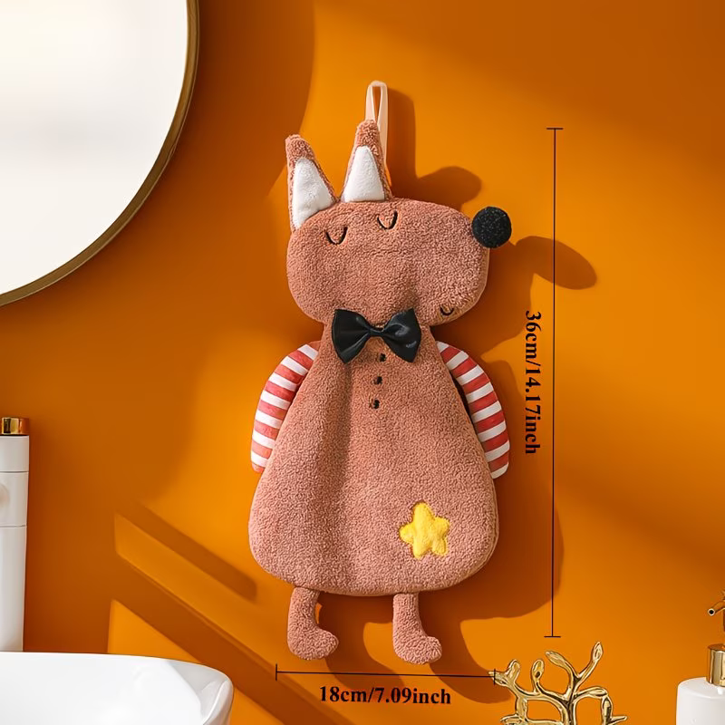 1pc Cartoon Animal Shaped Fingertip Towel