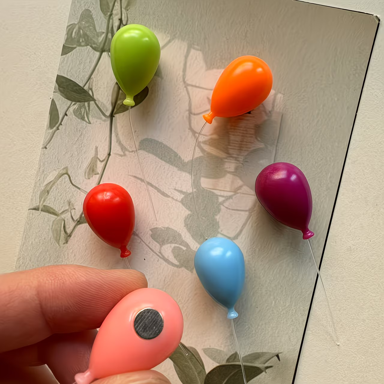 6pcs Colorful Macaron Balloon Fridge Magnets