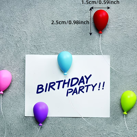 6pcs Colorful Macaron Balloon Fridge Magnets