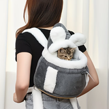 Winter Cat Backpack with Warm Bed