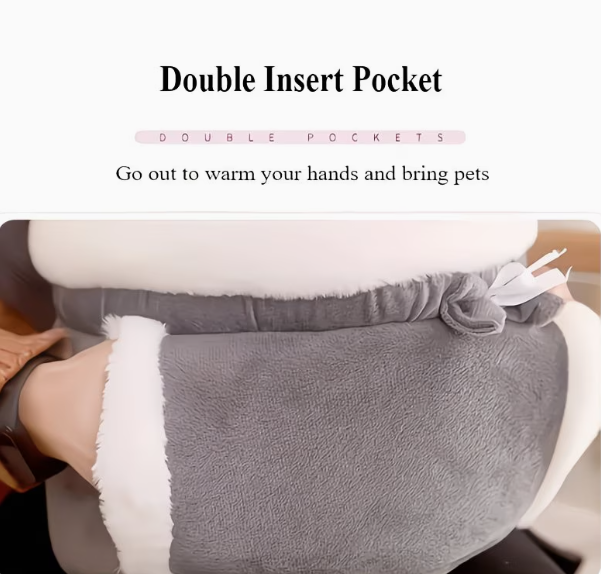 Winter Cat Backpack with Warm Bed