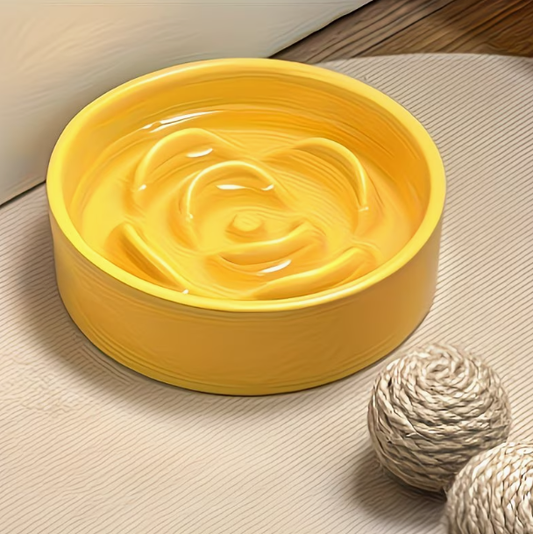 Anti-Tip Ceramic Slow-Feed Bowl