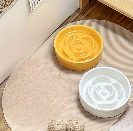 Anti-Tip Ceramic Slow-Feed Bowl