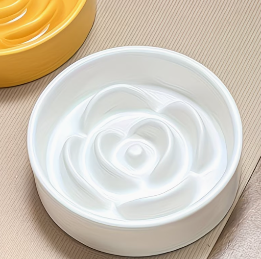 Anti-Tip Ceramic Slow-Feed Bowl