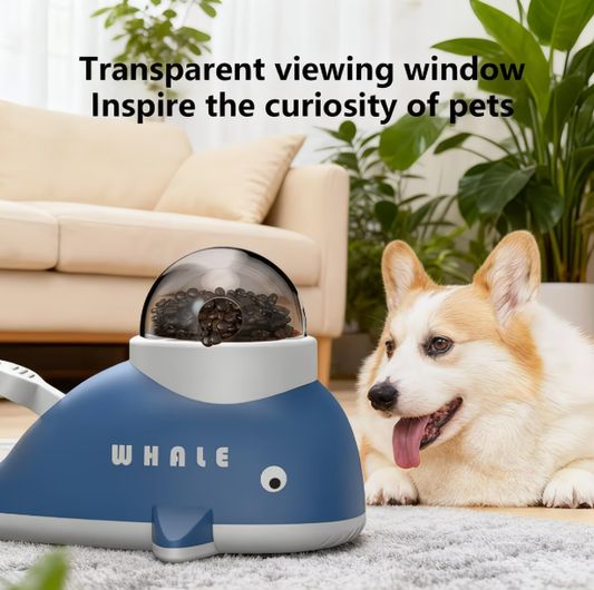 Whale-Shaped Interactive Dog Treat Toy