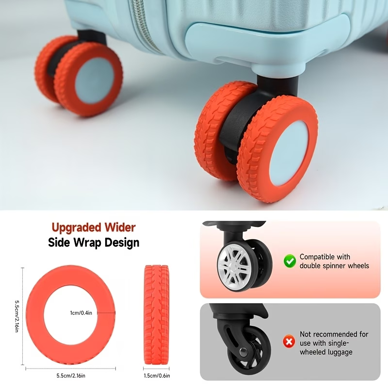 8pcs Suitcase Wheel Protectors