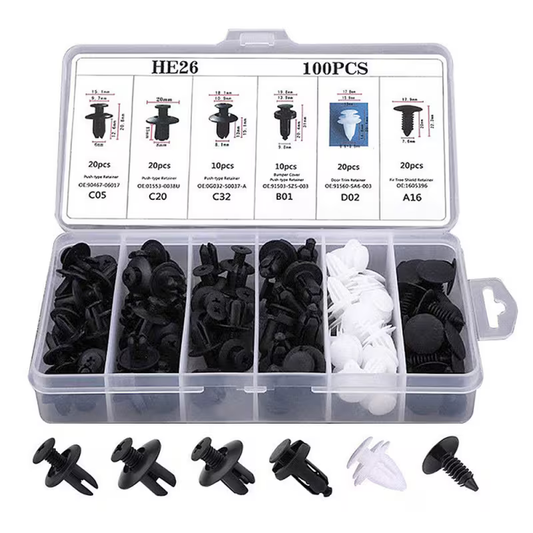 100pcs Car Fastener Clip Set