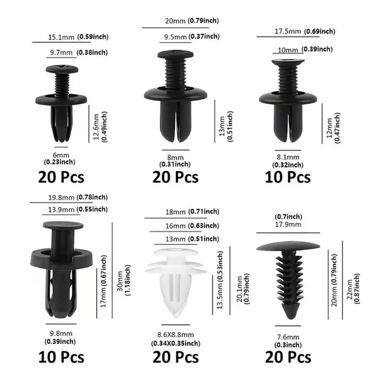100pcs Car Fastener Clip Set