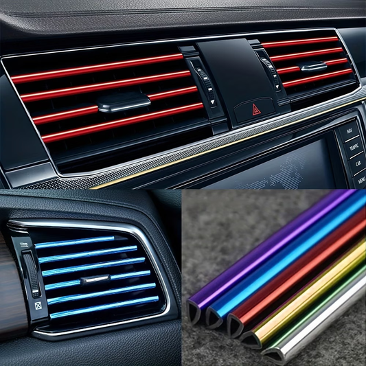 10pcs Air Vent Chrome Trim Strips