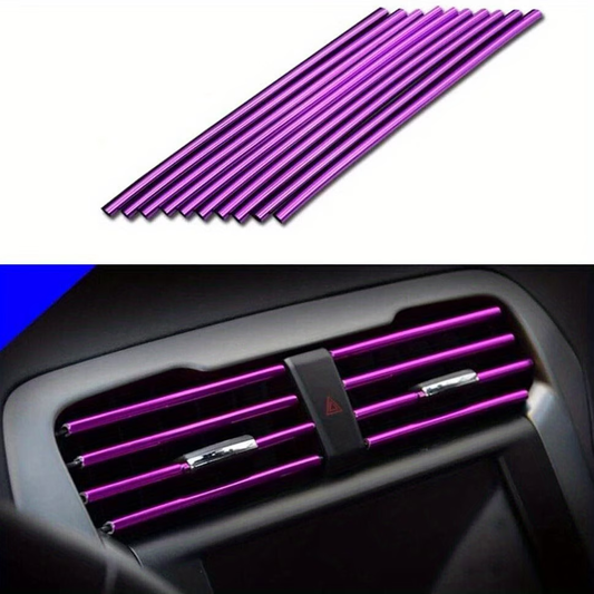 10pcs Air Vent Chrome Trim Strips