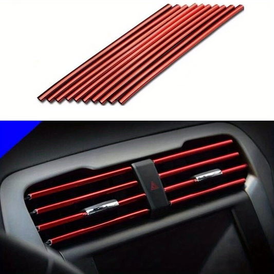 10pcs Air Vent Chrome Trim Strips