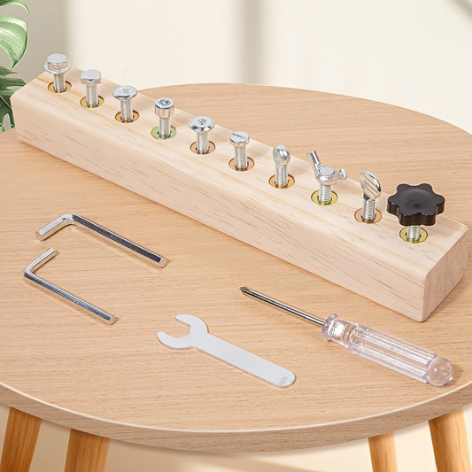 Wooden Screw Toy: Build & Learn