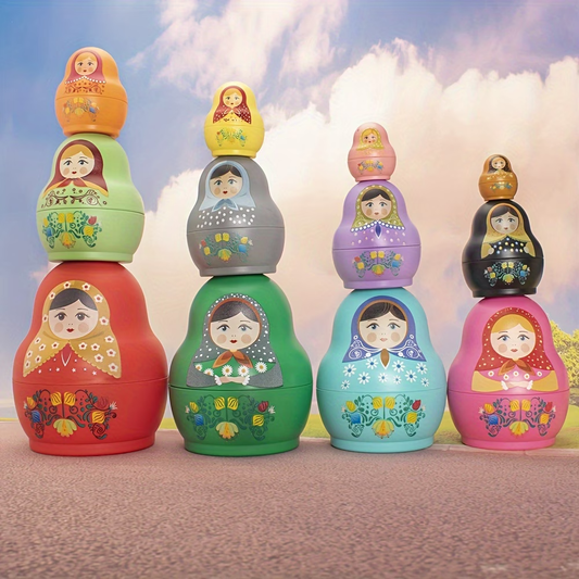 Colorful Russian Nesting Dolls
