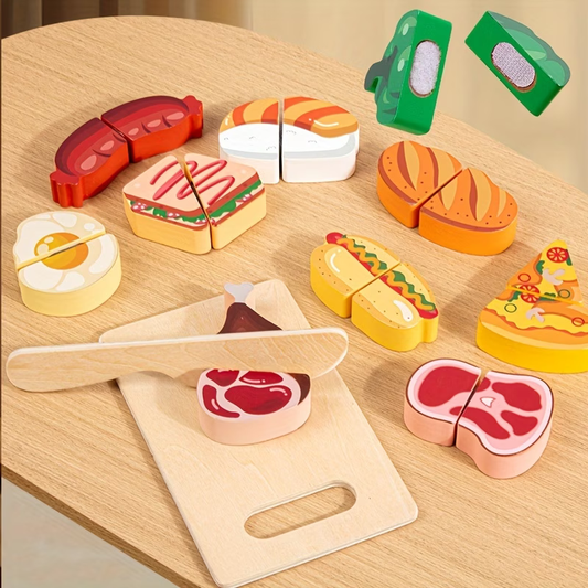 Wooden Fruit Cutting Play Toy