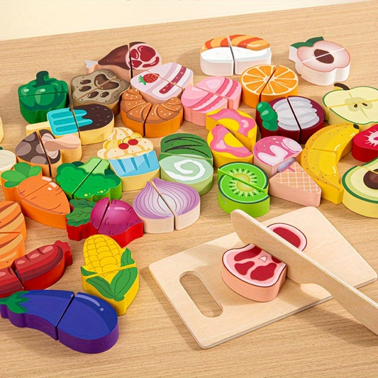 Wooden Fruit Cutting Play Toy