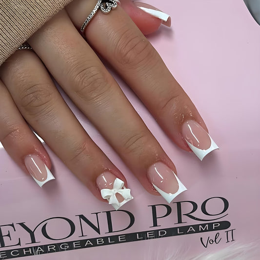 24pcs Short Square French Nails
