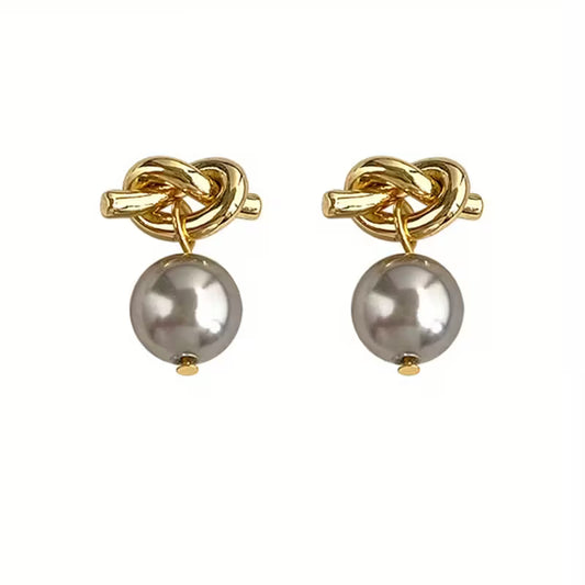 Tahitian Pearl Knot Earrings