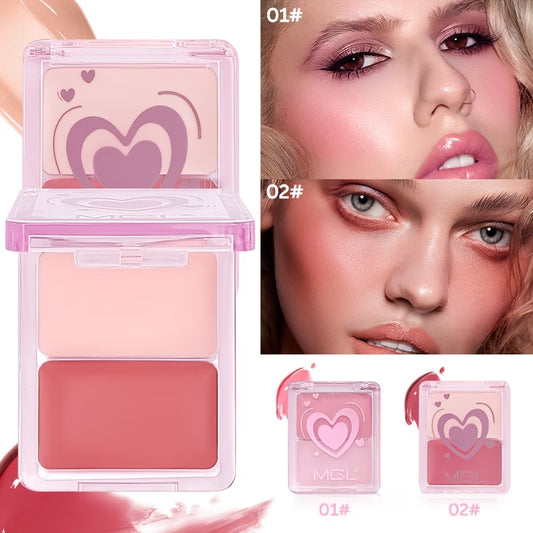 Dual-Color Cream Blush Highlighter
