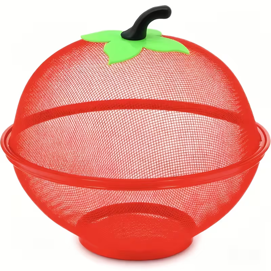 Apple-shaped Metal Mesh Fruit Basket