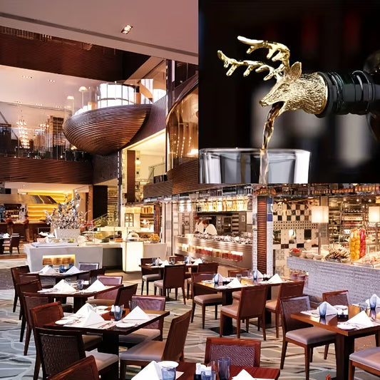 Stainless Steel Deer Head Wine Stopper & Aerator