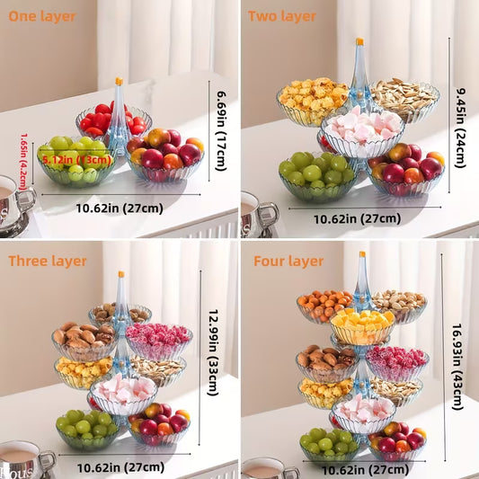 3-Tier Stacked Fruit Snack Platters