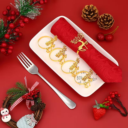 6pcs Christmas Reindeer Napkin Rings