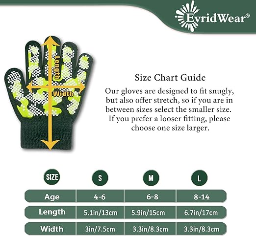 (4–11Y) Kids Winter Knit Gloves, 3 Pairs