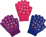 (4–11Y) Kids Winter Knit Gloves, 3 Pairs
