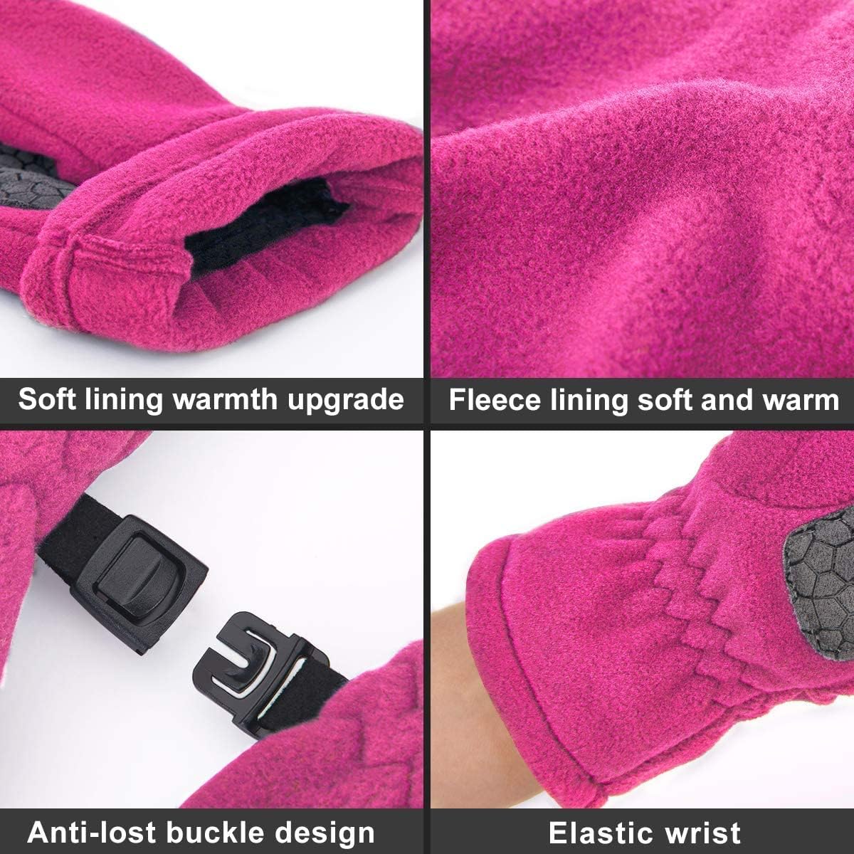 (5-10Y) Kids Thermal Touchscreen Fleece Gloves