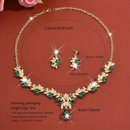 Floral Rhinestone Wedding Set