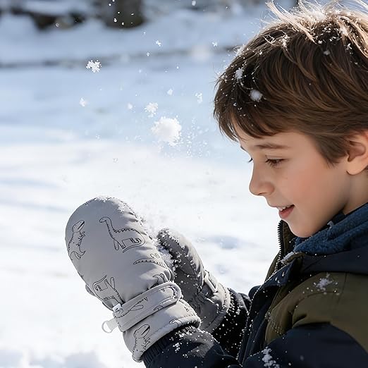 (6M–8Y) Baby & Kids Waterproof Winter Mittens