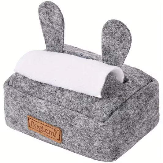 Tissue Box Squeaky Dog Toy