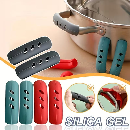 2pcs HeatGuard Silicone Pot Handle Covers