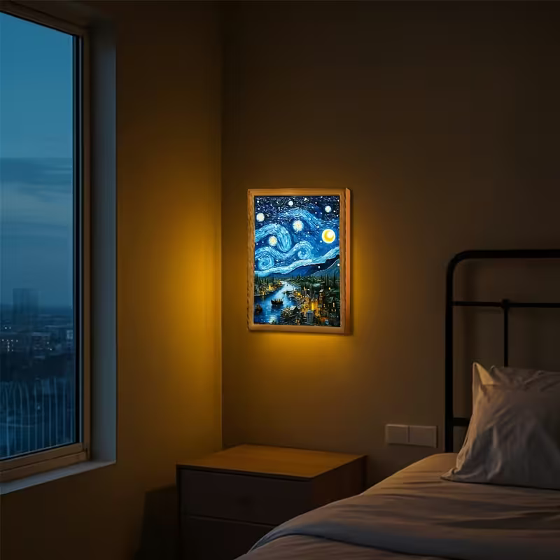 Van Gogh Starry Night LED Frame Light
