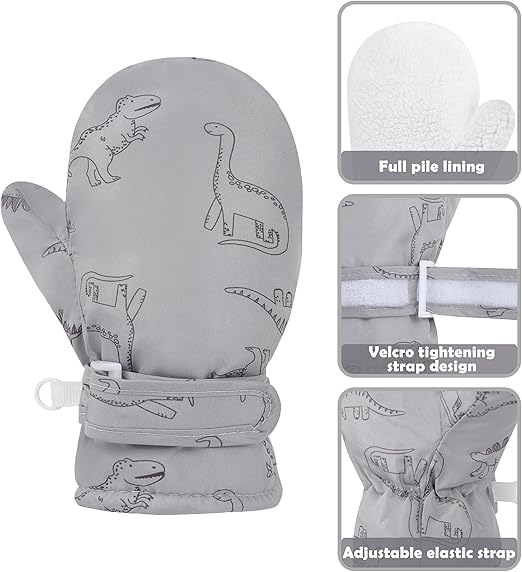 (6M–8Y) Baby & Kids Waterproof Winter Mittens