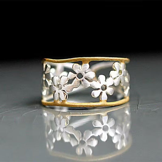 Daisy Flower Adjustable Ring